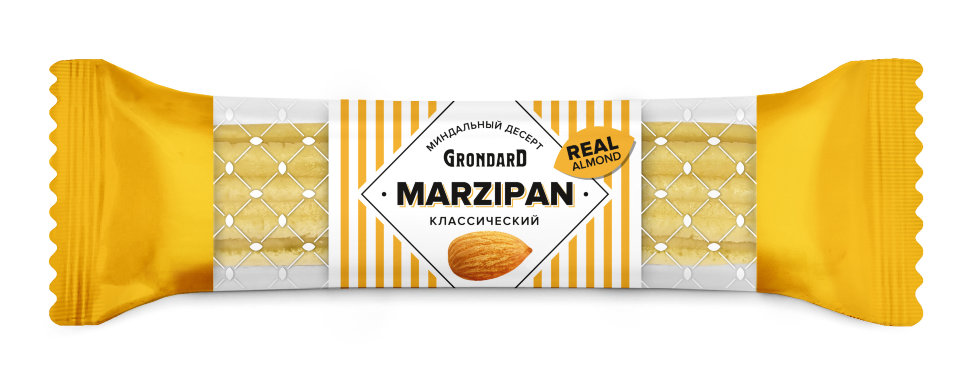  TM Grondard   (10361) Батончики НЕглазированные Марципановые Классика, (28шт по 40г)        в Куйбышеве