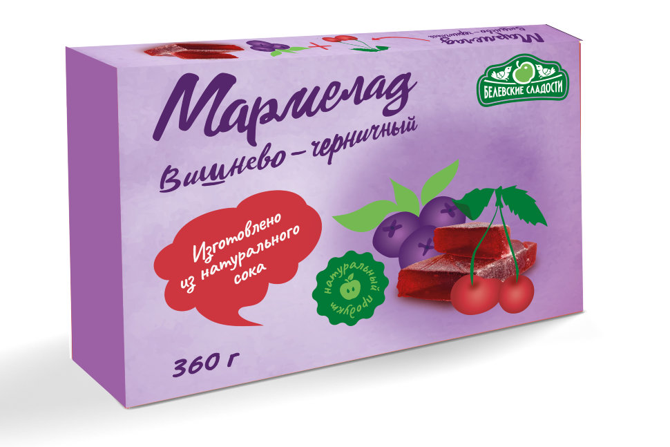  Мармелад  "Вишнево-черничный" белевский 360г   в Куйбышеве
