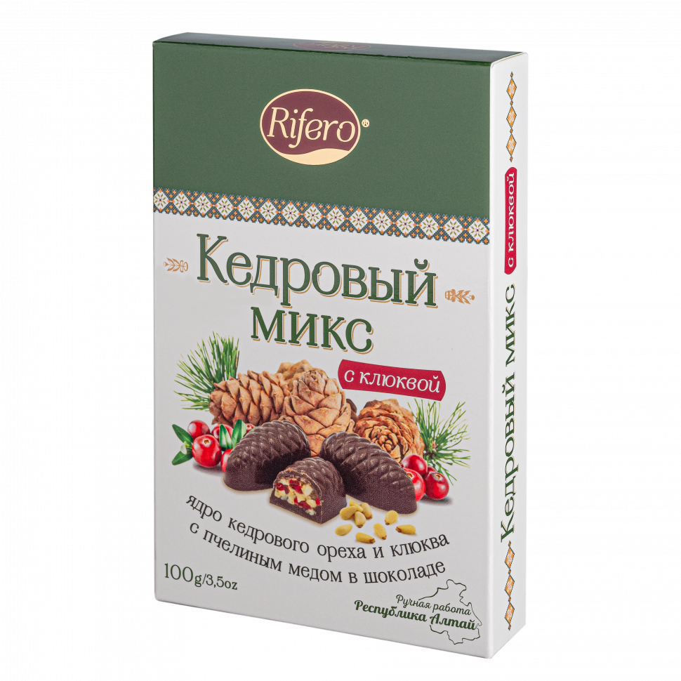  Риф и ко Конфеты "Кедровый микс КЛЮКВА" 100г     в Куйбышеве